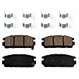 2-Wheel Set Rear Brake Disc and Pad Kit, Plain Surface 5 Lugs 303.02 mm Ceramic Pro-Line Series, Includes (2) Brake Disc and (1) Brake Pad Set