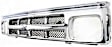 1993 Chevrolet S10 EL - 3-Piece Kit Grille, Painted Silver,  Includes (2) Corner Light and (1) Grille Assembly