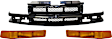 3-Piece Kit Grille Black, Includes (1) Grille Assembly and (2) Turn Signal Light