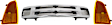 1997 Chevrolet S10 Base - 3-Piece Kit Grille Shell, Chrome, For Models Without Sport Package, With Sealed Beam Headlights,  Includes (2) Corner Light and (1) Grille Assembly