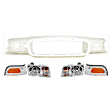 5-Piece Kit Header Panel, Sedan, Includes (1) Header Panel, (2) Corner Light and (2) Headlight