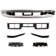 1994-2002 Ford F-350 - 6-Piece Kit, Front Bumper, Chrome, Includes (1) Bumper, (2) Bumper Bracket, and (3) Bumper Trim