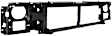 6-Piece Kit Grille Chrome Shell with Painted Gray Insert, Includes (1) Grille Assembly, (1) Header Panel, (2) Headlight, and (2) Headlight Door