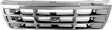 6-Piece Kit Grille Chrome Shell with Painted Gray Insert, Includes (1) Grille Assembly, (1) Header Panel, (2) Headlight, and (2) Headlight Door