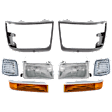 1995 Ford F-150 - 8-Piece Kit Front, Driver and Passenger Side Halogen Headlight, With bulb(s), OE Replacement,  Includes (2) Corner Light, (2) Headlight, (2) Headlight Door, and (2) Turn Signal Light