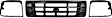 1997 Ford F-Super Duty - 3-Piece Kit Grille, Painted Black,  Includes (1) Grille Assembly and (2) Headlight Door