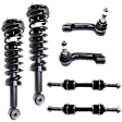 6-Piece Kit Front, Driver and Passenger Side Suspension Kit, Includes (2) Loaded Strut, (2) Sway Bar Link, and (2) Tie Rod End