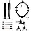 12-Piece Kit Front Suspension Kit, Includes (2) Ball Joint, (2) Control Arm, (2) Shock, (2) Sway Bar Link, and (4) Tie Rod End