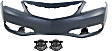 2-Piece Kit, Front Primed Bumper Cover, Includes (1) Bumper Cover and (1) Fog Light