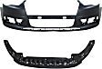 2015-2016 Audi A3 - 2-Piece Kit, Front Primed Bumper Cover, For Models Without Headlight Washer and Parking Aid Sensor, Includes (1) Bumper Cover and (1) Valance