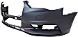 2015-2016 Audi A3 - 2-Piece Kit, Front Primed Bumper Cover, For Models Without Headlight Washer and Parking Aid Sensor, Includes (1) Bumper Cover and (1) Valance