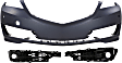 2017 Acura TLX Base - 3-Piece Kit Front Primed Bumper Cover,  Includes (1) Bumper Cover and (2) Fog Light Trim