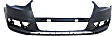 2016 Audi A3 Quattro - 2-Piece Kit Front Primed Bumper Cover, For Models Without Headlight Washer and Parallel Park Assist, With Parking Aid Sensor,  Includes (1) Bumper Cover and (1) Valance