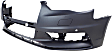 2016 Audi A3 Quattro - 2-Piece Kit Front Primed Bumper Cover, For Models Without Headlight Washer and Parallel Park Assist, With Parking Aid Sensor,  Includes (1) Bumper Cover and (1) Valance