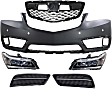 6-Piece Kit Driver and Passenger Side LED Headlight, With bulb(s), OE Replacement, Includes (1) Bumper Cover, (1) Grille Assembly, (2) Headlight and (2) Fog Light Cover