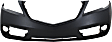 2013 Acura RDX - 3-Piece Kit Front Primed Bumper Cover, Includes (1) Bumper Cover and (2) Fog Light Cover