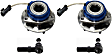 2-Wheel Set Front, Driver and Passenger Side Wheel Hub, 5 Lugs, With Bearing, With Sensor, includes (2) Tie Rod End and (2) Wheel Hub