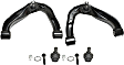 4-Piece Kit Front, Driver and Passenger Side, Upper Control Arm Kit, Includes (2) Ball Joint and (2) Control Arm
