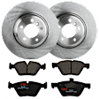 KIT-072524-03 2-Wheel Set Front Brake Disc and Pad Kit, Plain Surface 5 Lugs 347.98 mm Semi-metallic, Includes (2) Brake Disc and (1) Brake Pad Set