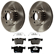 KIT-072524-112 2-Wheel Set Front Brake Disc and Pad Kit, Plain Surface 5 Lugs 328 mm Semi-metallic, Includes (2) Brake Disc and (1) Brake Pad Set