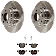 KIT-072524-123 2-Wheel Set Brake Disc and Pad Kit, Plain Surface 5 Lugs 324 mm Semi-metallic, Includes (2) Brake Disc and (1) Brake Pad Set