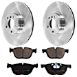 KIT-072524-126 2-Wheel Set Front Brake Disc and Pad Kit, Plain Surface 5 Lugs 347.98 mm Semi-metallic, Includes (2) Brake Disc and (1) Brake Pad Set