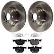 KIT-072524-139 2-Wheel Set Rear Brake Disc and Pad Kit, Plain Surface 5 Lugs 344.93 mm Semi-metallic, Includes (2) Brake Disc and (1) Brake Pad Set