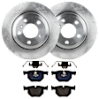KIT-072524-144 2-Wheel Set Rear Brake Disc and Pad Kit, Plain Surface 5 Lugs 320.04 mm Semi-metallic, Includes (2) Disc and (1) Pad Set