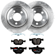 KIT-072524-146 2-Wheel Set Rear Brake Disc and Pad Kit, Plain Surface 5 Lugs 320.04 mm Semi-metallic, Includes (2) Disc and (1) Pad Set