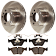 KIT-072524-14 2-Wheel Set Front Brake Disc and Pad Kit, Plain Surface 5 Lugs 295.91 mm Semi-metallic, Includes (2) Brake Disc and (1) Brake Pad Set