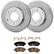 KIT-072524-178 2-Wheel Set Front Brake Disc and Pad Kit, Plain Surface 5 Lugs 277.88 mm Ceramic, Includes (1) Brake Pad Set and (2) Brake Disc