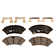 KIT-072524-178 2-Wheel Set Front Brake Disc and Pad Kit, Plain Surface 5 Lugs 277.88 mm Ceramic, Includes (1) Brake Pad Set and (2) Brake Disc