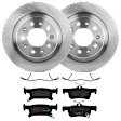 KIT-072524-213 2-Wheel Set Rear Brake Disc and Pad Kit, Plain Surface 5 Lugs 288.04 mm Ceramic, Includes (1) Brake Pad Set and (2) Brake Disc