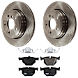 KIT-072524-21 2-Wheel Set Rear Brake Disc and Pad Kit, Plain Surface 5 Lugs 320.04 mm Semi-metallic, Includes (2) Brake Disc and (1) Brake Pad Set