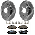 KIT-072524-236 2-Wheel Set Rear Brake Disc and Pad Kit, Plain Surface 5 Lugs 270 mm Ceramic, Includes (1) Brake Pad Set and (2) Brake Disc