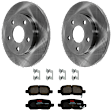 KIT-072524-237 2-Wheel Set Rear Brake Disc and Pad Kit, Plain Surface 5 Lugs 270 mm Ceramic, Includes (1) Brake Pad Set and (2) Brake Disc