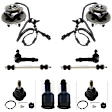 10-Piece Kit Front Suspension Kit, Includes (4) Ball Joint, (2) Sway Bar Link, (2) Tie Rod End, and (2) Wheel Hub