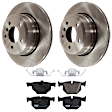 KIT-072524-29 2-Wheel Set Rear Brake Disc and Pad Kit, Plain Surface 5 Lugs 319.53 mm Semi-metallic, Includes (2) Brake Disc and (1) Brake Pad Set