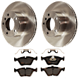 KIT-072524-45 2-Wheel Set Front Brake Disc and Pad Kit, Plain Surface 5 Lugs 295.91 mm Semi-metallic, Includes (2) Brake Disc and (1) Brake Pad Set