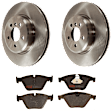 KIT-072524-62 2-Wheel Set Front Brake Disc and Pad Kit, Plain Surface 5 Lugs 347.9 mm Ceramic, Includes (1) Brake Pad Set and (2) Brake Disc