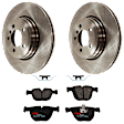KIT-072524-71 2-Wheel Set Rear Brake Disc and Pad Kit, Plain Surface 5 Lugs 344.93 mm Semi-metallic, Includes (2) Brake Disc and (1) Brake Pad Set