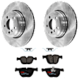 KIT-072524-87 2-Wheel Set Brake Disc and Pad Kit, Plain Surface 5 Lugs 344.68 mm Semi-metallic, Includes (2) Brake Disc and (1) Brake Pad Set