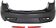 3-Piece Kit, Rear Primed Bumper Cover, Sedan, CAPA Certified, Includes (1) Bumper Cover and (2) Bumper Reflector