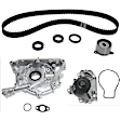 3-Piece Kit Timing Belt Kit, Water Pump Included, Includes (1) Timing Belt Kit, (1) Water Pump and (1) Oil Pump