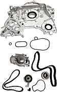2002 Honda Accord Value Package - 2-Piece Kit Timing Belt Kit, enginedesignationname : F23A1, SOHC, VTEC, valvesperengine :16, Water Pump Included, 2.3L 4Cyl,  Includes (1) Oil Pump and (1) Timing Belt Kit