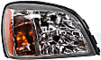 3-Piece Kit Driver and Passenger Side Halogen Headlight, With bulb(s), OE Replacement, Includes (1) Bumper Cover and (2) Headlight
