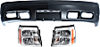2005 Cadillac Escalade EXT - 3-Piece Kit Driver and Passenger Side HID/Xenon Headlight, Without bulb(s), OE Replacement,  Includes (1) Bumper Cover and (2) Headlight