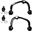 4-Piece Kit Front, Driver and Passenger Side, Upper and Lower Control Arms, Includes (2) Ball Joint and (2) Control Arm