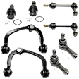 8-Piece Kit Front, Driver and Passenger Side, Upper and Lower Suspension Kit, Includes (2) Ball Joint, (2) Control Arm, (2) Sway Bar Link, and (2) Tie Rod End