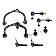 8-Piece Kit Front Suspension Kit, Includes (2) Ball Joint, (2) Control Arm, (2) Sway Bar Link, and (2) Tie Rod End
